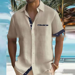 Summer New European And American Style Men's Clothing Shirt Leisure Lapel Fashion Printing