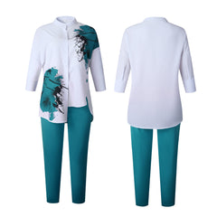 Africa Nigeria Fashion Print Irregular Split Commuter Large Size Suit