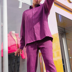 European And American Style Men's Clothing Button Polo Suit