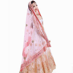 Yiman Indian Sari Scarf Mesh Embroidery Georgette Dubada Exotic Style
