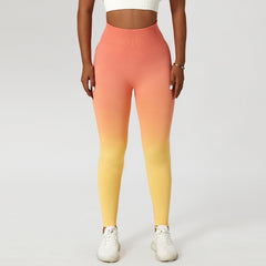 Gradient Fitness High Waist Sportswear Tight Leggins
