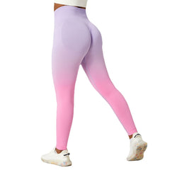 Gradient Fitness High Waist Sportswear Tight Leggins