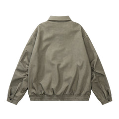 American Retro Motorcycle Clothing Leather Coat