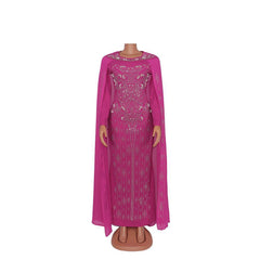 African Dress Flowing Chiffon Long Sleeves