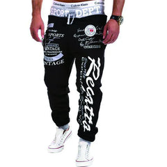 Men's Joggers Elastic Waist Pants Graphic Prints Casual Wear Hip Hop