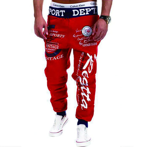 Men's Joggers Elastic Waist Pants Graphic Prints Casual Wear Hip Hop