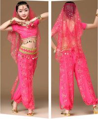 Oriental Dance Costumes Girls Egypt Kid Belly Dance Costumes Set Egyptian Bollywood Indian Belly Dancing Clothing India 3 Color