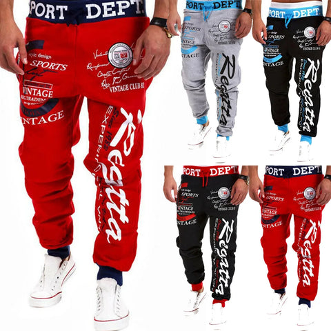 Men's Joggers Elastic Waist Pants Graphic Prints Casual Wear Hip Hop