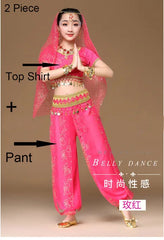 Oriental Dance Costumes Girls Egypt Kid Belly Dance Costumes Set Egyptian Bollywood Indian Belly Dancing Clothing India 3 Color