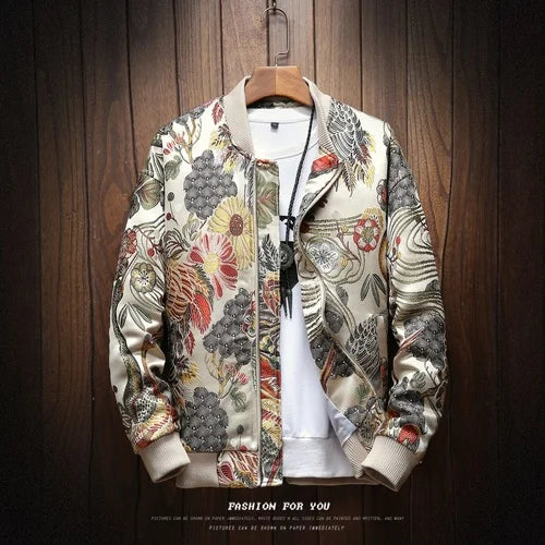 2022 New Japanese Embroidery Men's Jacket Coat Men's Hip Hop Street Clothing Men's Jacket Bomber Jacket Men's Clothing Plus size