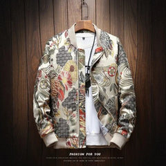 2022 New Japanese Embroidery Men's Jacket Coat Men's Hip Hop Street Clothing Men's Jacket Bomber Jacket Men's Clothing Plus size
