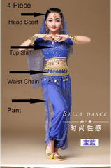 Oriental Dance Costumes Girls Egypt Kid Belly Dance Costumes Set Egyptian Bollywood Indian Belly Dancing Clothing India 3 Color