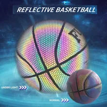 Reflective Rainbow Color Glow Youth Kids Basketball