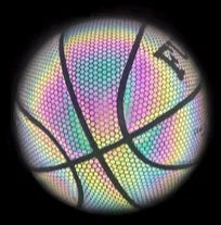 Reflective Rainbow Color Glow Youth Kids Basketball