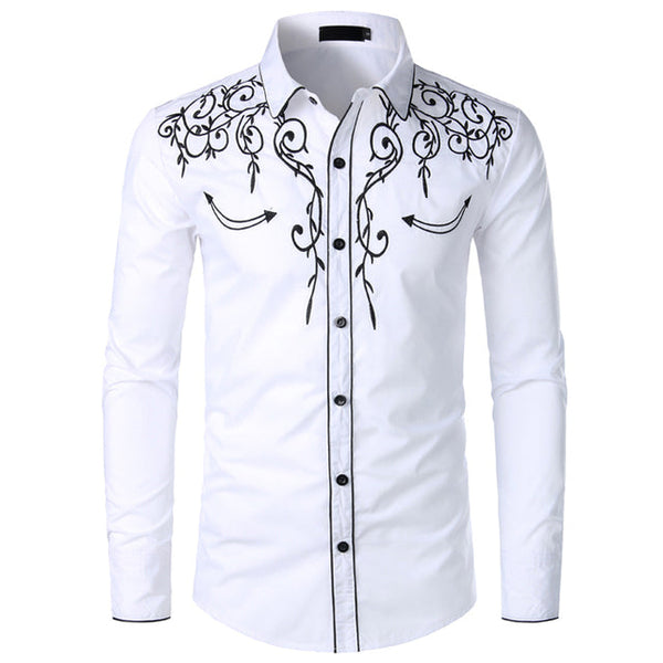 Men casual Embroidered Design Shirt