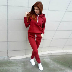 Winter 2019 Women 2 Piece Clothes Sweater Suit Sportswear=