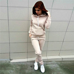 Winter 2019 Women 2 Piece Clothes Sweater Suit Sportswear=