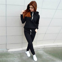 Winter 2019 Women 2 Piece Clothes Sweater Suit Sportswear=
