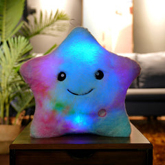 Kids Glow Star Stuff Pillow 34 CM Led Light Up Plush Friend