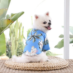 Hawaiian Print Patern Dog Cat Dress Down Shirt