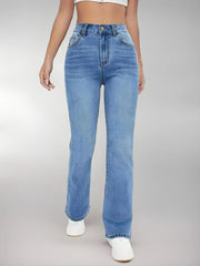 New Women's Slimming Hot Jeans European and American style casual versatile high waist Denim washed Pants