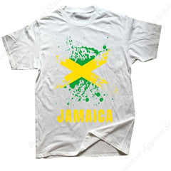 Jamaica Retro Vintage Sport Jamaican Flag T Shirts Graphic Cotton Streetwear Short Sleeve Birthday Gifts T-shirt Mens Clothing