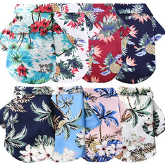 Hawaiian Print Patern Dog Cat Dress Down Shirt