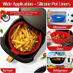 Reusable Silicon Air Fryer Liners Food Safe Non Stick Air Fryer Basket