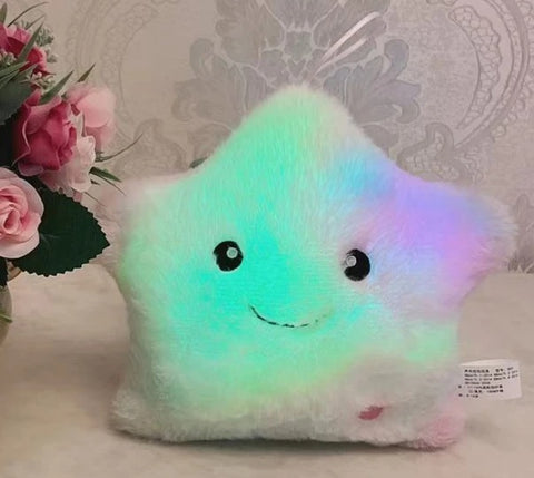 Kids Glow Star Stuff Pillow 34 CM Led Light Up Plush Friend