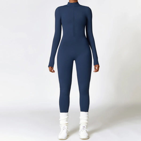 Yoga Long Sleeved One-piece Women's Sportswear Gym Workout Fitness Rompers