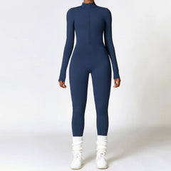 Yoga Long Sleeved One-piece Women's Sportswear Gym Workout Fitness Rompers