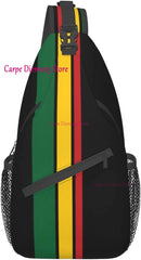Jamaica Flag Crossbody Backpack Sling Shoulder Bag for Men Women Durable Gym Bag For Cycling Traveling Hiking Daypack