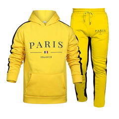Men's Daily Hooded Sweatshirt Pants Set Autumn Winter Outdoors Street High Quality Popular Printing Clothing