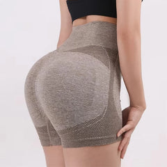Women Yoga High Waist Workout Shorts Butt Lift Fitness Ladies Yoga Gym Running Short Pants Sportswear