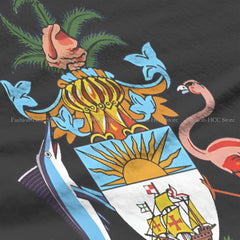 Flamingo Animals Polyester TShirts Bahamas Coat Of Arms Personalize Homme T Shirt New Trend Clothing