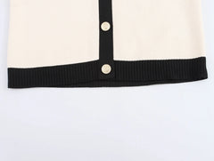 Autumn New Women's Clothing European And American Style Fashionable Simple Gold Breasted Knitted Jacket