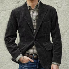 New Autumn Men's Clothing. Corduroy Solid Color Suit. European and American Men's Fashionable Casual Suit Collar Casual Jacket.