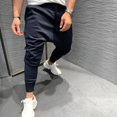 Men Clothing 2023 Men's Multi-pocket European and American Jogging Pants Fitness Leisure Slim Elastic Running Sports Pants
