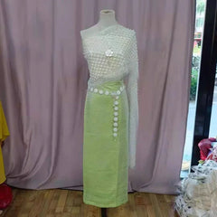 Thailand Summner One Shoulder Dai Red Starlight Asian Traditional Dresses