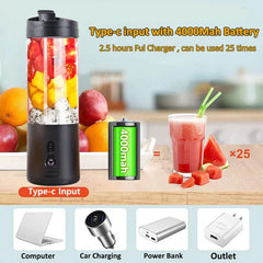 Mini Portable Electric Juicer Blender for fresh smoothies and shakes