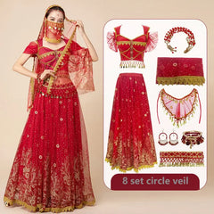 Women's Belly Dance Top Set Indian Halloween Clothing Bollywood Clothing