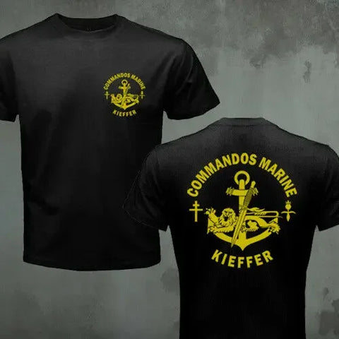 French navies Special Forces Commandos Marine Marins Men T-shirt Casual  O-Neck Men Clothing