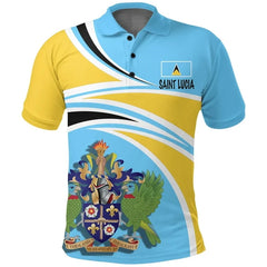 Fashion St Lucia Flag 3d Printed Polo Shirt Men Summer Casual Short Sleeved Sports Tees Lapel Saint Lucia Shirts Street Tops