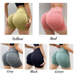 Women Yoga High Waist Workout Shorts Butt Lift Fitness Ladies Yoga Gym Running Short Pants Sportswear