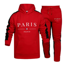 Men's Daily Hooded Sweatshirt Pants Set Autumn Winter Outdoors Street High Quality Popular Printing Clothing