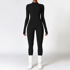 Yoga Long Sleeved One-piece Women's Sportswear Gym Workout Fitness Rompers