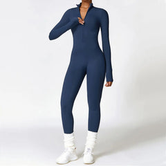 Yoga Long Sleeved One-piece Women's Sportswear Gym Workout Fitness Rompers