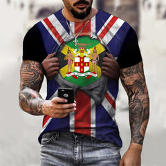 New Jamaica Flag Lion 3D Printed T-shirt Men WomenTshirt Summer Jamaica National Emblem Harajuku Streetwear Tops 2XS-4XL