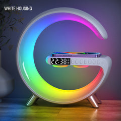 Wireless Phone Charger Multifunctional Desk Alarm Clock RGB LED Light – Smart & Stylish Charging Solution
