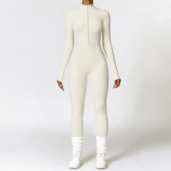 Yoga Long Sleeved One-piece Women's Sportswear Gym Workout Fitness Rompers